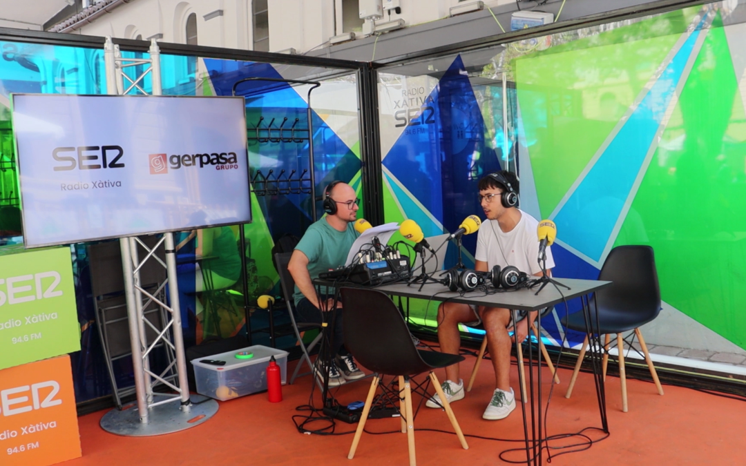 Nos entrevista Radio Xativa Cadena Ser en la Fira d’Agost 2024